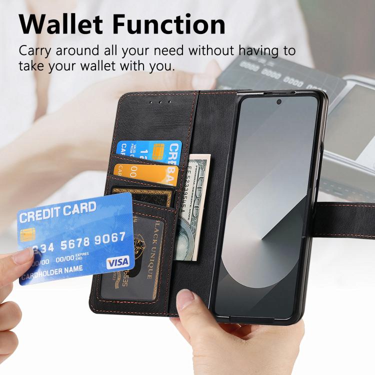 Retro MagSafe Magnetic Zipper Wallet Leather Phone Case, For Samsung Galax Z Fold7 5G
