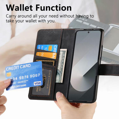 Retro MagSafe Magnetic Zipper Wallet Leather Phone Case, For Samsung Galax Z Fold7 5G