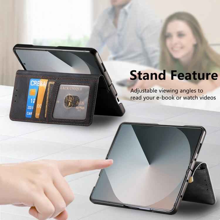Retro MagSafe Magnetic Zipper Wallet Leather Phone Case, For Samsung Galax Z Fold7 5G