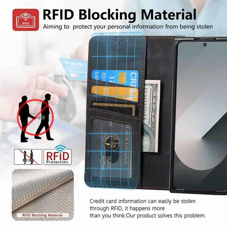 Retro MagSafe Magnetic Zipper Wallet Leather Phone Case, For Samsung Galax Z Fold7 5G