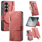 Retro MagSafe Magnetic Zipper Wallet Leather Phone Case, For Samsung Galax Z Fold7 5G