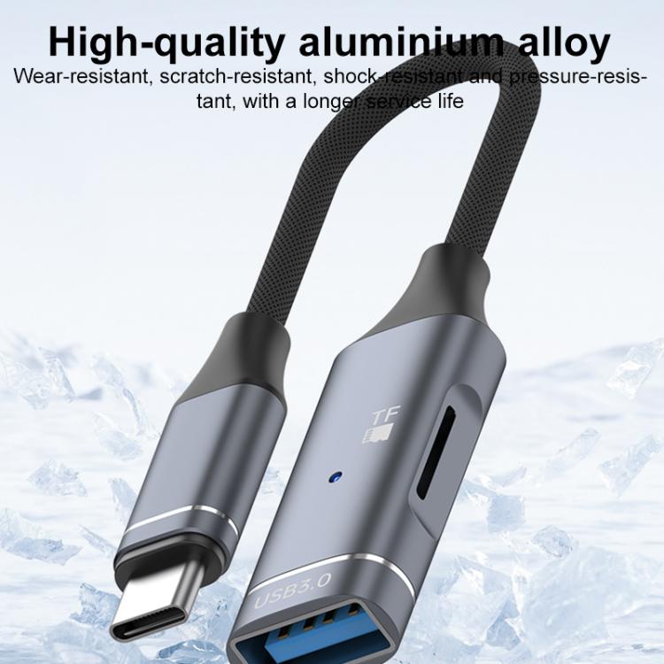 Multi-function OTG Card Reader Adapter Cable, Length: 15cm