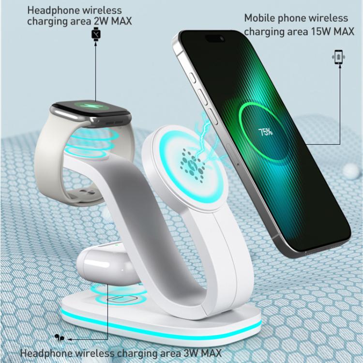 3 in 1 Phone / Earphone / Watch Universal Wireless Charger