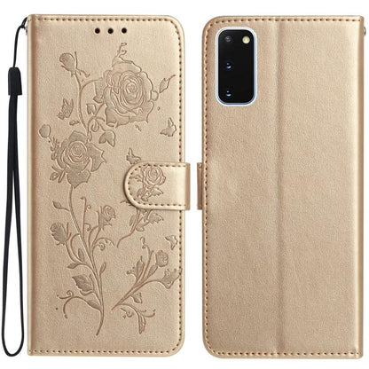 Rose Flower Embossing Pattern Leather Phone Case, For Samsung Galaxy S20 FE 5G, For Samsung Galaxy S20 Ultra 5G, For Samsung Galaxy S20 5G
