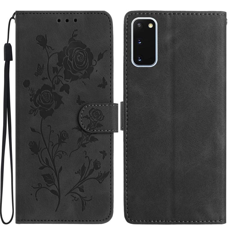 Rose Flower Embossing Pattern Leather Phone Case, For Samsung Galaxy S20 FE 5G, For Samsung Galaxy S20 Ultra 5G, For Samsung Galaxy S20 5G