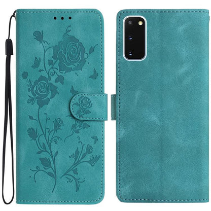 Rose Flower Embossing Pattern Leather Phone Case, For Samsung Galaxy S20 FE 5G, For Samsung Galaxy S20 Ultra 5G, For Samsung Galaxy S20 5G