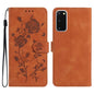 Rose Flower Embossing Pattern Leather Phone Case, For Samsung Galaxy S20 FE 5G, For Samsung Galaxy S20 Ultra 5G, For Samsung Galaxy S20 5G