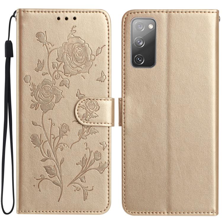 Rose Flower Embossing Pattern Leather Phone Case, For Samsung Galaxy S20 FE 5G, For Samsung Galaxy S20 Ultra 5G, For Samsung Galaxy S20 5G