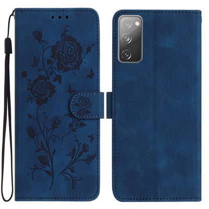 Rose Flower Embossing Pattern Leather Phone Case, For Samsung Galaxy S20 FE 5G, For Samsung Galaxy S20 Ultra 5G, For Samsung Galaxy S20 5G