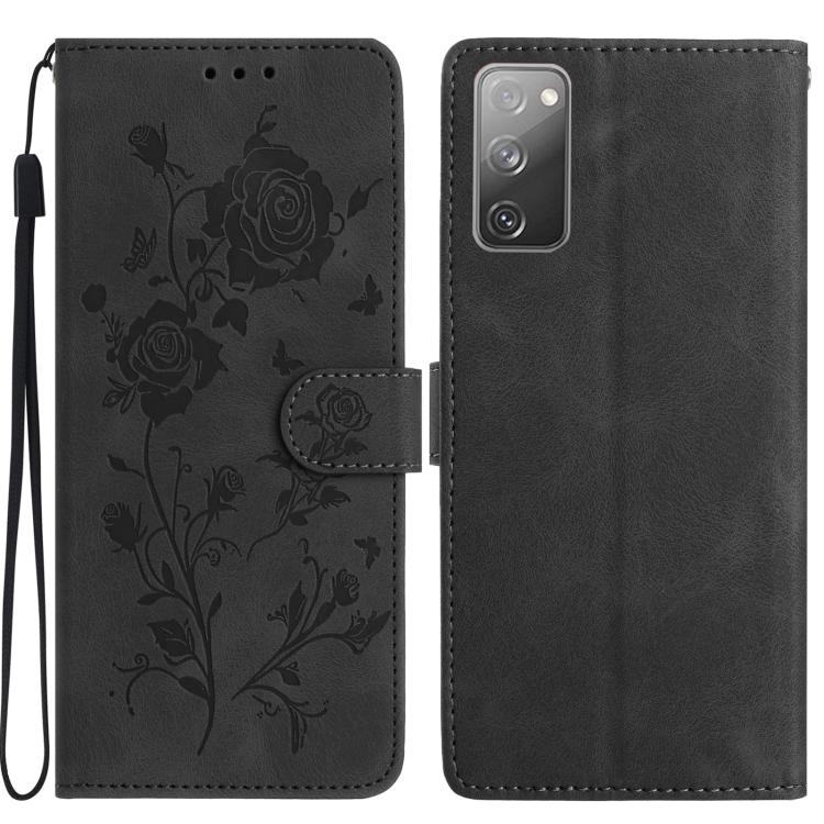 Rose Flower Embossing Pattern Leather Phone Case, For Samsung Galaxy S20 FE 5G, For Samsung Galaxy S20 Ultra 5G, For Samsung Galaxy S20 5G