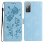 Rose Flower Embossing Pattern Leather Phone Case, For Samsung Galaxy S20 FE 5G, For Samsung Galaxy S20 Ultra 5G, For Samsung Galaxy S20 5G