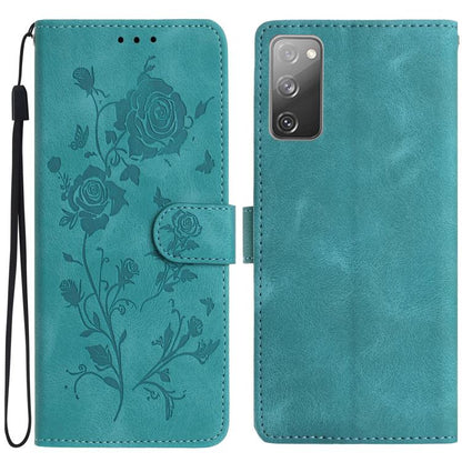 Rose Flower Embossing Pattern Leather Phone Case, For Samsung Galaxy S20 FE 5G, For Samsung Galaxy S20 Ultra 5G, For Samsung Galaxy S20 5G