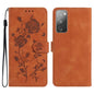 Rose Flower Embossing Pattern Leather Phone Case, For Samsung Galaxy S20 FE 5G, For Samsung Galaxy S20 Ultra 5G, For Samsung Galaxy S20 5G