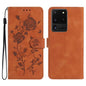 Rose Flower Embossing Pattern Leather Phone Case, For Samsung Galaxy S20 FE 5G, For Samsung Galaxy S20 Ultra 5G, For Samsung Galaxy S20 5G