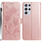 Rose Flower Embossing Pattern Leather Phone Case, For Samsung Galaxy S22+ 5G, For Samsung Galaxy S22 5G, For Samsung Galaxy S21 5G, For Samsung Galaxy S21+ 5G, For Samsung Galaxy S21 Ultra 5G