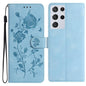 Rose Flower Embossing Pattern Leather Phone Case, For Samsung Galaxy S22+ 5G, For Samsung Galaxy S22 5G, For Samsung Galaxy S21 5G, For Samsung Galaxy S21+ 5G, For Samsung Galaxy S21 Ultra 5G