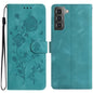 Rose Flower Embossing Pattern Leather Phone Case, For Samsung Galaxy S22+ 5G, For Samsung Galaxy S22 5G, For Samsung Galaxy S21 5G, For Samsung Galaxy S21+ 5G, For Samsung Galaxy S21 Ultra 5G