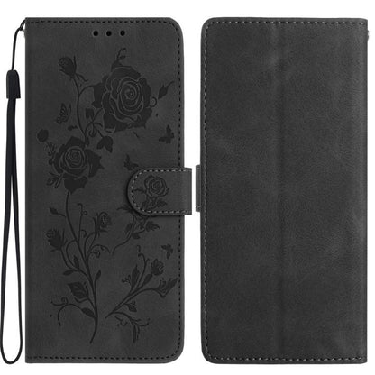 Rose Flower Embossing Pattern Leather Phone Case, For Samsung Galaxy S22+ 5G, For Samsung Galaxy S22 5G, For Samsung Galaxy S21 5G, For Samsung Galaxy S21+ 5G, For Samsung Galaxy S21 Ultra 5G