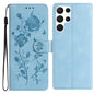 Rose Flower Embossing Pattern Leather Phone Case, For Samsung Galaxy S24 5G, For Samsung Galaxy S23 Ultra 5G, For Samsung Galaxy S23+ 5G, For Samsung Galaxy S23 5G, For Samsung Galaxy S22 Ultra 5G