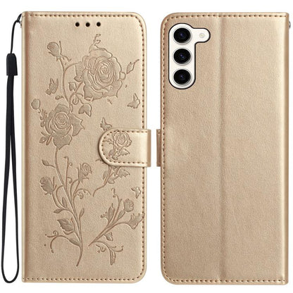 Rose Flower Embossing Pattern Leather Phone Case, For Samsung Galaxy S24 5G, For Samsung Galaxy S23 Ultra 5G, For Samsung Galaxy S23+ 5G, For Samsung Galaxy S23 5G, For Samsung Galaxy S22 Ultra 5G