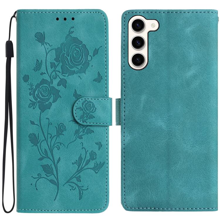 Rose Flower Embossing Pattern Leather Phone Case, For Samsung Galaxy S24 5G, For Samsung Galaxy S23 Ultra 5G, For Samsung Galaxy S23+ 5G, For Samsung Galaxy S23 5G, For Samsung Galaxy S22 Ultra 5G