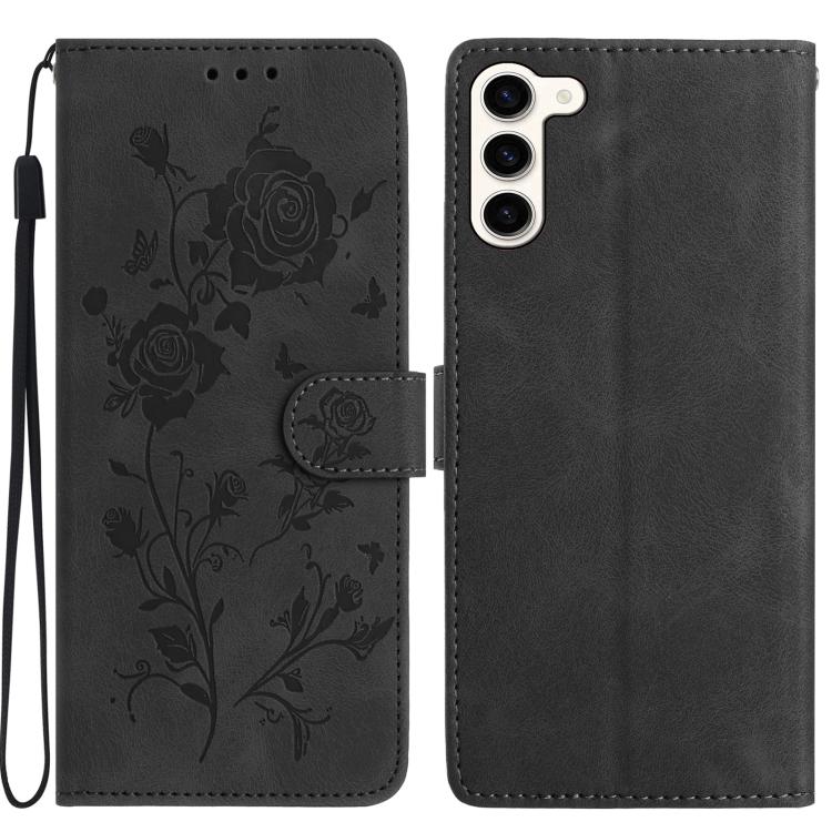Rose Flower Embossing Pattern Leather Phone Case, For Samsung Galaxy S24 5G, For Samsung Galaxy S23 Ultra 5G, For Samsung Galaxy S23+ 5G, For Samsung Galaxy S23 5G, For Samsung Galaxy S22 Ultra 5G