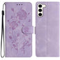 Rose Flower Embossing Pattern Leather Phone Case, For Samsung Galaxy S24 5G, For Samsung Galaxy S23 Ultra 5G, For Samsung Galaxy S23+ 5G, For Samsung Galaxy S23 5G, For Samsung Galaxy S22 Ultra 5G
