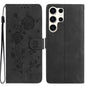 Rose Flower Embossing Pattern Leather Phone Case, For Samsung Galaxy S25+ 5G, For Samsung Galaxy S25 Ultra 5G, For Samsung Galaxy S24 FE 5G, For Samsung Galaxy S24 Ultra 5G, For Samsung Galaxy S24+ 5G