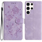 Rose Flower Embossing Pattern Leather Phone Case, For Samsung Galaxy S25+ 5G, For Samsung Galaxy S25 Ultra 5G, For Samsung Galaxy S24 FE 5G, For Samsung Galaxy S24 Ultra 5G, For Samsung Galaxy S24+ 5G