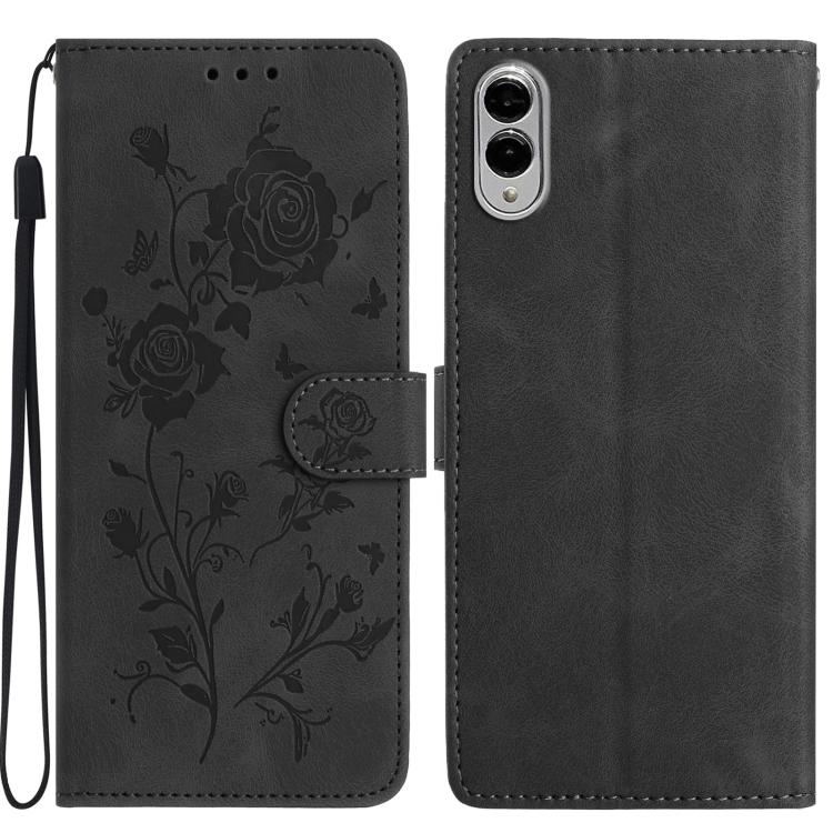 Rose Flower Embossing Pattern Leather Phone Case, For Samsung Galaxy S26 Edge 5G, For Samsung Galaxy S26 Ultra 5G, For Samsung Galaxy S26 5G, For Samsung Galaxy S25 Edge 5G, For Samsung Galaxy S25 5G