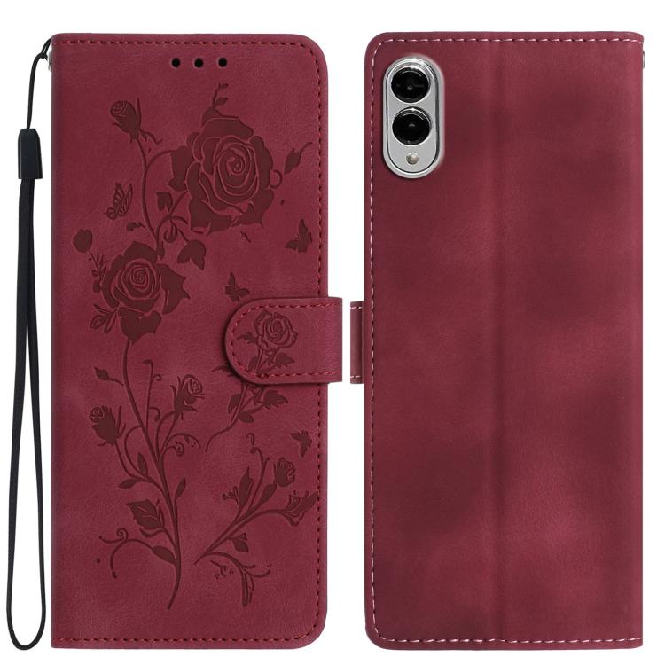 Rose Flower Embossing Pattern Leather Phone Case, For Samsung Galaxy S26 Edge 5G, For Samsung Galaxy S26 Ultra 5G, For Samsung Galaxy S26 5G, For Samsung Galaxy S25 Edge 5G, For Samsung Galaxy S25 5G