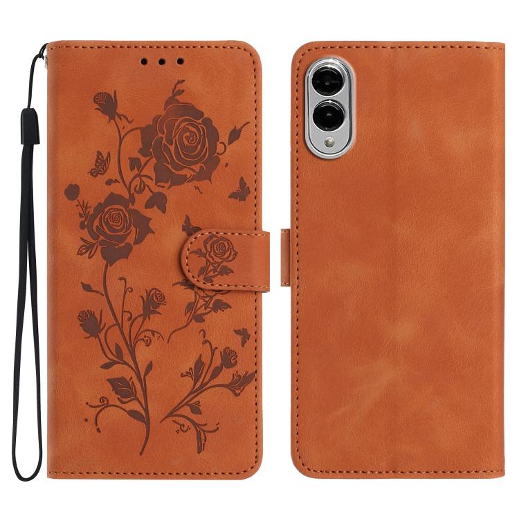 Rose Flower Embossing Pattern Leather Phone Case, For Samsung Galaxy S26 Edge 5G, For Samsung Galaxy S26 Ultra 5G, For Samsung Galaxy S26 5G, For Samsung Galaxy S25 Edge 5G, For Samsung Galaxy S25 5G
