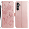 Rose Flower Embossing Pattern Leather Phone Case, For Samsung Galaxy S25+ 5G, For Samsung Galaxy S25 Ultra 5G, For Samsung Galaxy S24 FE 5G, For Samsung Galaxy S24 Ultra 5G, For Samsung Galaxy S24+ 5G