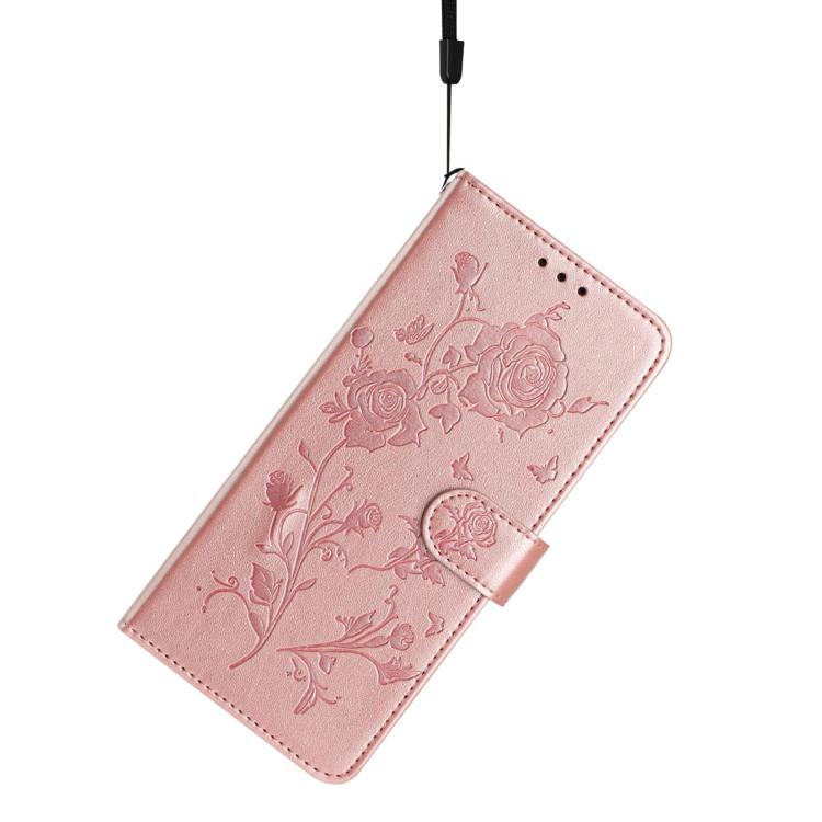 Rose Flower Embossing Pattern Leather Phone Case, For Samsung Galaxy S25+ 5G, For Samsung Galaxy S25 Ultra 5G, For Samsung Galaxy S24 FE 5G, For Samsung Galaxy S24 Ultra 5G, For Samsung Galaxy S24+ 5G