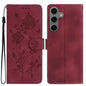 Rose Flower Embossing Pattern Leather Phone Case, For Samsung Galaxy S25+ 5G, For Samsung Galaxy S25 Ultra 5G, For Samsung Galaxy S24 FE 5G, For Samsung Galaxy S24 Ultra 5G, For Samsung Galaxy S24+ 5G