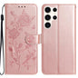 Rose Flower Embossing Pattern Leather Phone Case, For Samsung Galaxy S25+ 5G, For Samsung Galaxy S25 Ultra 5G, For Samsung Galaxy S24 FE 5G, For Samsung Galaxy S24 Ultra 5G, For Samsung Galaxy S24+ 5G