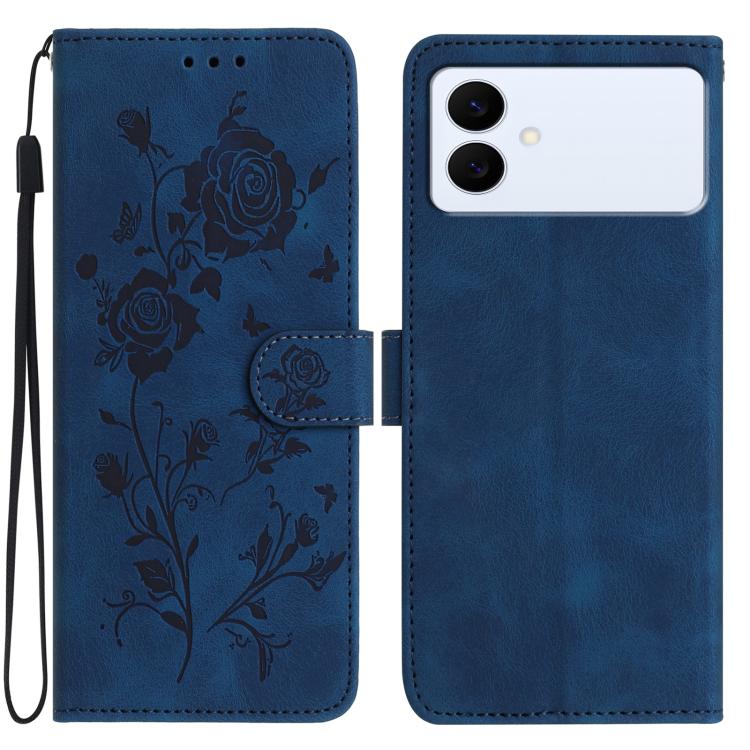 Rose Flower Embossing Pattern Leather Phone Case, For Samsung Galaxy S26 Edge 5G, For Samsung Galaxy S26 Ultra 5G, For Samsung Galaxy S26 5G, For Samsung Galaxy S25 Edge 5G, For Samsung Galaxy S25 5G