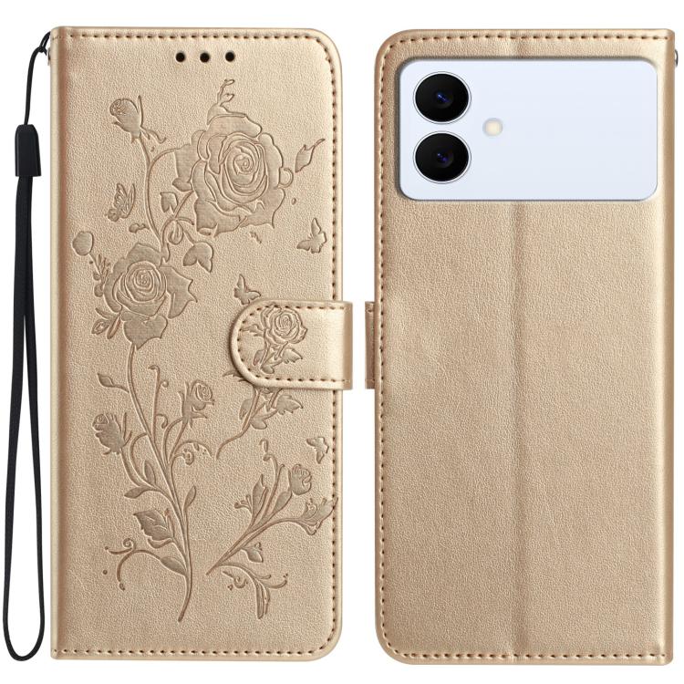 Rose Flower Embossing Pattern Leather Phone Case, For Samsung Galaxy S26 Edge 5G, For Samsung Galaxy S26 Ultra 5G, For Samsung Galaxy S26 5G, For Samsung Galaxy S25 Edge 5G, For Samsung Galaxy S25 5G