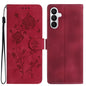Rose Flower Embossing Pattern Leather Phone Case, For Samsung Galaxy S26 Edge 5G, For Samsung Galaxy S26 Ultra 5G, For Samsung Galaxy S26 5G, For Samsung Galaxy S25 Edge 5G, For Samsung Galaxy S25 5G