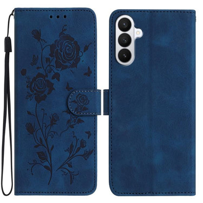 Rose Flower Embossing Pattern Leather Phone Case, For Samsung Galaxy S26 Edge 5G, For Samsung Galaxy S26 Ultra 5G, For Samsung Galaxy S26 5G, For Samsung Galaxy S25 Edge 5G, For Samsung Galaxy S25 5G