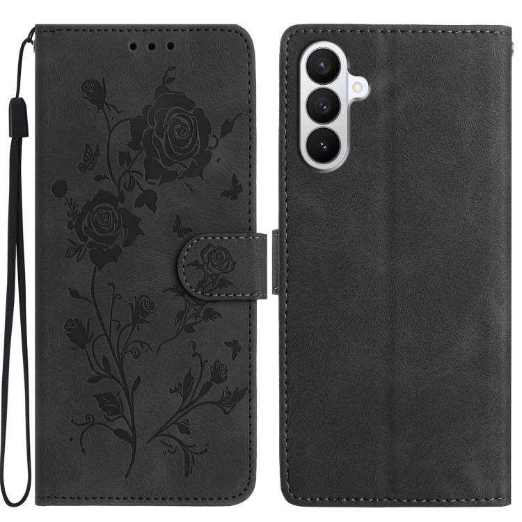 Rose Flower Embossing Pattern Leather Phone Case, For Samsung Galaxy S26 Edge 5G, For Samsung Galaxy S26 Ultra 5G, For Samsung Galaxy S26 5G, For Samsung Galaxy S25 Edge 5G, For Samsung Galaxy S25 5G