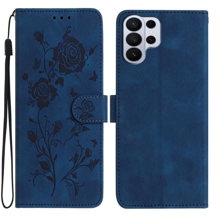 Rose Flower Embossing Pattern Leather Phone Case, For Samsung Galaxy S26 Edge 5G, For Samsung Galaxy S26 Ultra 5G, For Samsung Galaxy S26 5G, For Samsung Galaxy S25 Edge 5G, For Samsung Galaxy S25 5G