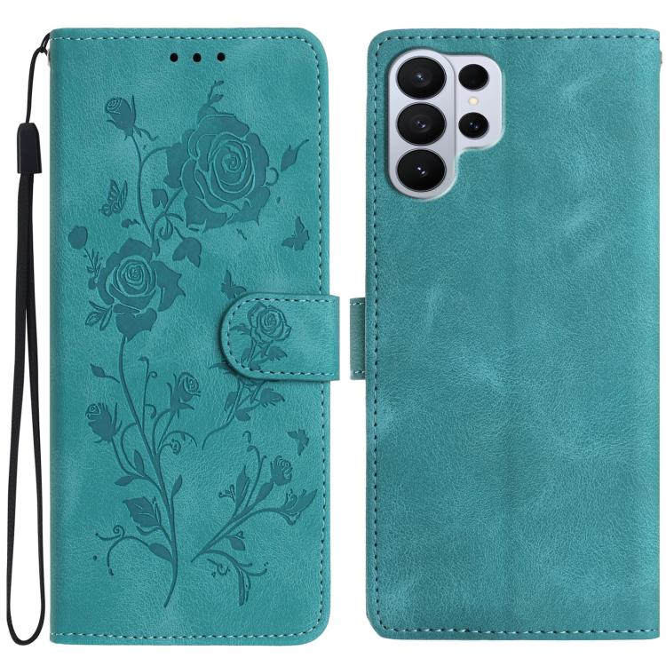 Rose Flower Embossing Pattern Leather Phone Case, For Samsung Galaxy S26 Edge 5G, For Samsung Galaxy S26 Ultra 5G, For Samsung Galaxy S26 5G, For Samsung Galaxy S25 Edge 5G, For Samsung Galaxy S25 5G