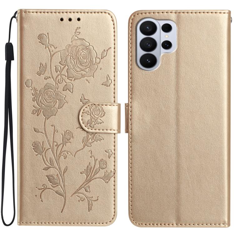 Rose Flower Embossing Pattern Leather Phone Case, For Samsung Galaxy S26 Edge 5G, For Samsung Galaxy S26 Ultra 5G, For Samsung Galaxy S26 5G, For Samsung Galaxy S25 Edge 5G, For Samsung Galaxy S25 5G