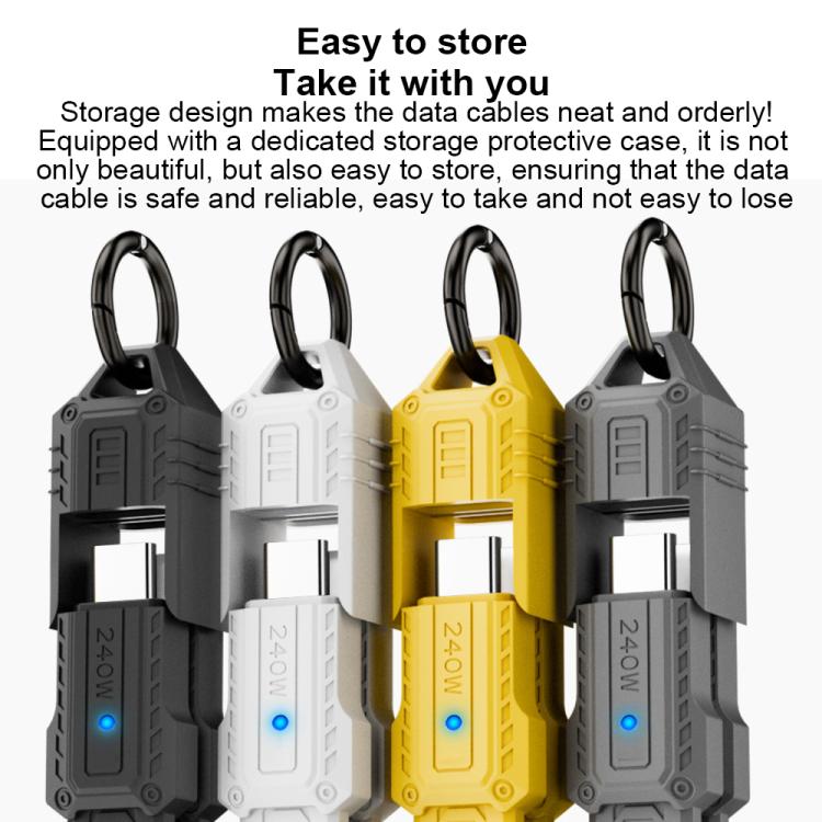 Portable Keychain 80Gbps 240W USB4 Type-C / USB-C Charging Cable