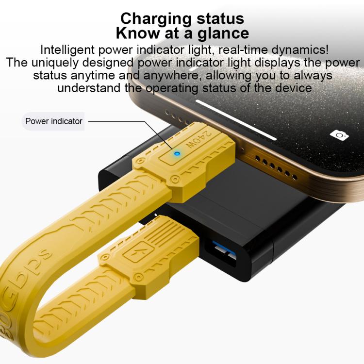 Portable Keychain 80Gbps 240W USB4 Type-C / USB-C Charging Cable