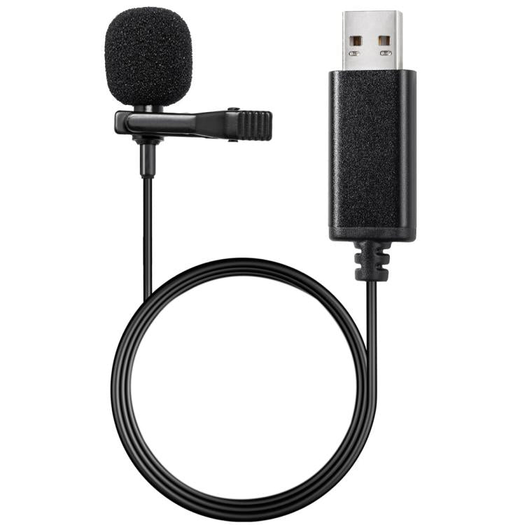 USB Interface Lavalier Microphone for Laptop Live Conference Recording