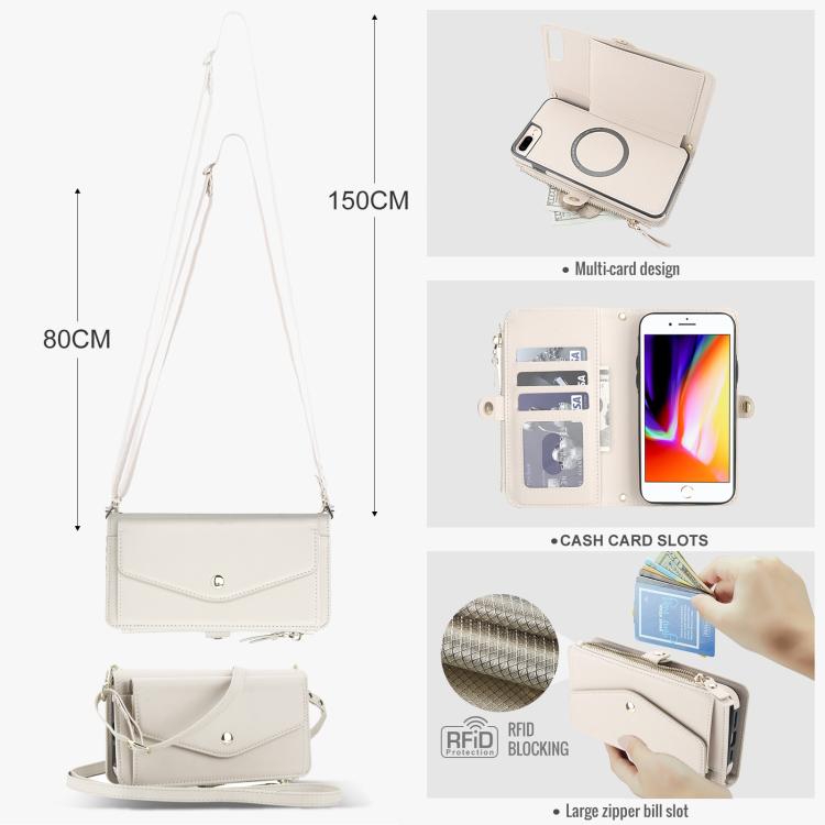 Multifunctional Wallet Detachable Leather Phone Case with Lanyard