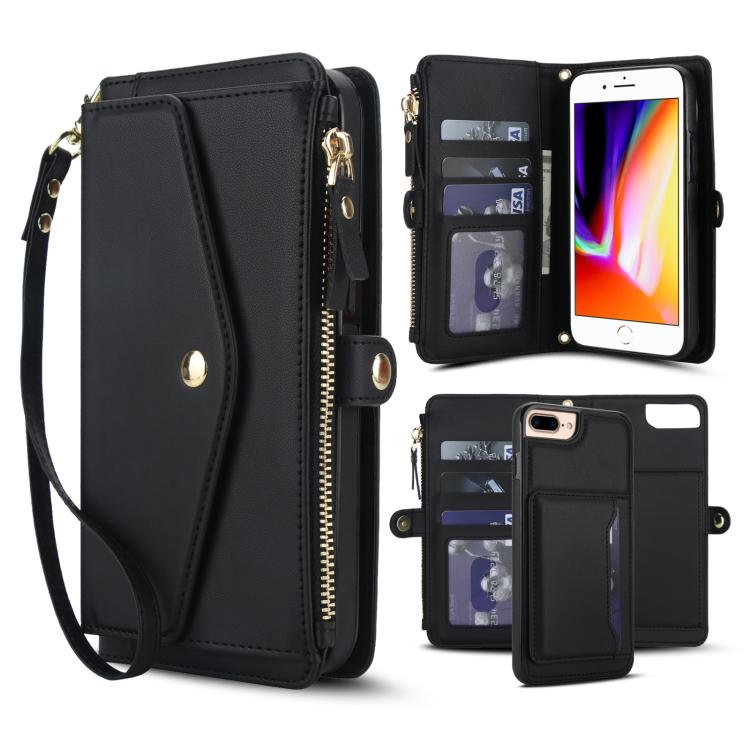 Multifunctional Wallet Detachable Leather Phone Case with Lanyard