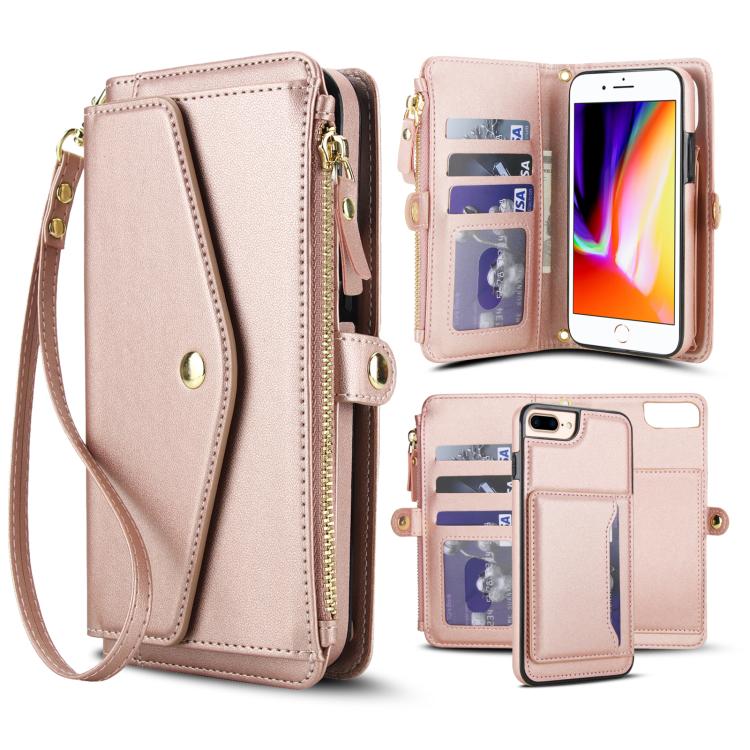 Multifunctional Wallet Detachable Leather Phone Case with Lanyard